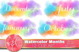 All of these months of the year clipart resources are for download on 123clipartpng. Rainbow Months Of The Year Clip Art Graphic By Paperart Bymc Creative Fabrica