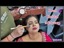 real bridal makeup step by step hindi