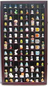 100 thimble display case cabinet wall