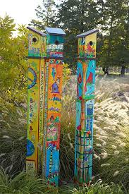 Magic Of Kindness Birdhouse Art Pole 6