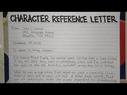 a character reference letter step
