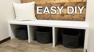 diy entryway bench with cubbies for