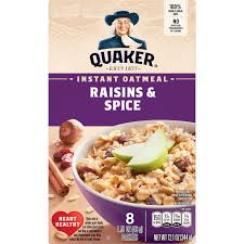 quaker instant oatmeal raisins and