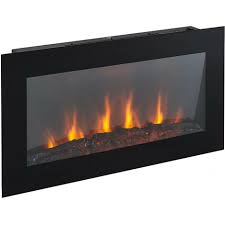Log Effect Fireplace Flat Wide Screen