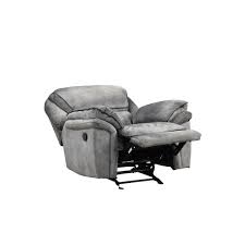 Edmund Gray Microsuede Manual Recliner