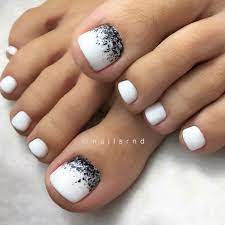 30 beautiful white toe nail designs for