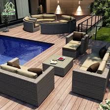 new design l shaped outdoor rattan sofa