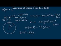 Derivation Of Escape Velocity Of Earth