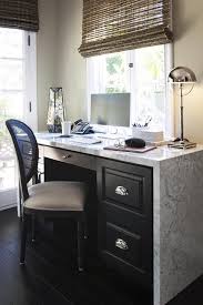 69 w catone executive desk solid white marble top steel oak wood veneer. Chic Black And White Kitchen Features A Marble Waterfall Desk Enclosing Black Desk Drawers Adorned With Polished Nick Desk With Drawers Marble Office Desk Home