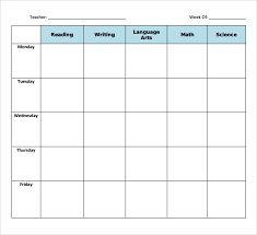 Sample Printable Lesson Plan Template 6 Free Documents In