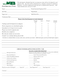 Exit Interview Template Cyberuse