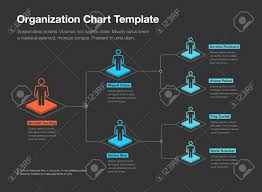 Simple Company Organization Hierarchy Chart Template With Place