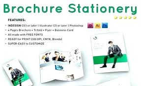 Single Page Brochure Template Stationery A Cover Design One