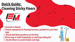 how to clean sticky floors commercial