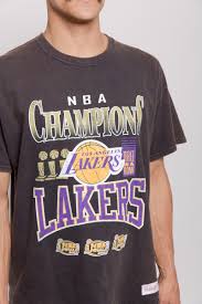 And collectibles are at the lids lakers store. Los Angeles Lakers Mitchell And Ness Vintage Championship T Shirt Mens Black Stateside Sports