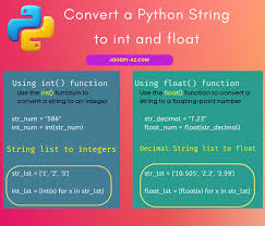 convert a python string to int and float