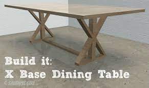 Diy X Base Dining Table Free