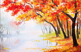 Vivid Forest Tree Art Painting Posters