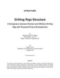 Pdf Drilling Rigs Structure A Comparison Between Onshore