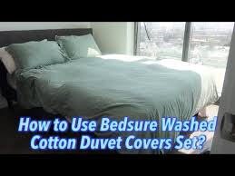 Bedsure Washed Cotton Duvet Covers Set