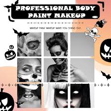halloween black and white body painting