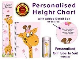 Details About Personalised Height Growth Chart Wall Hanging Bedroom Gift For Girl Giraffe