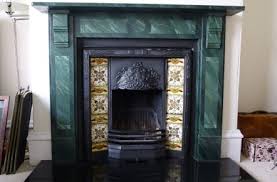 Faux Marble Painted Fireplaces