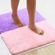 multicolor cotton plush floor mat