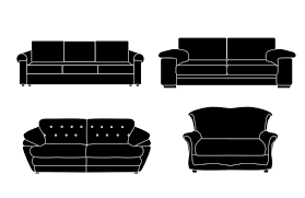 Sofa Icon Set Vector Ilration