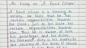 good citizen essay writing english