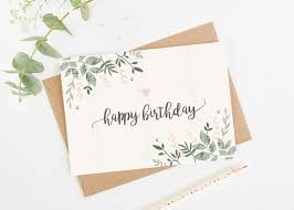 Happy Birthday Card Botanical Blush