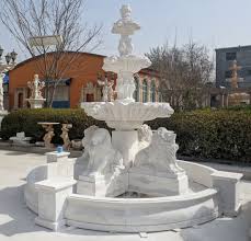 outdoor decorative stone fountains