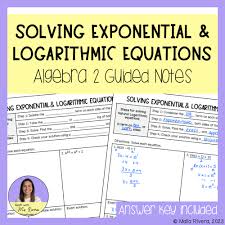 Logarithmic Equations Guided Notes