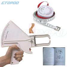 Us 11 92 25 Off Hot Sale 1set Body Fat Caliper Plicometro Skin Fold Caliper Bmi Calculator Bmi Body Measure Tape With Slim Guide Manual In