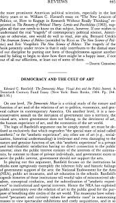 democracy and the cult of art edward c banfield the democratic captcha