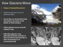 Image result for how slow is a glacier + images