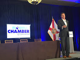 Tim Meenan Serves As Master Of Ceremonies For The Florida Chamber Of