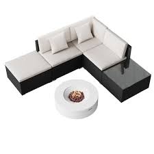 Sectional Sofa Set With Fire Pit