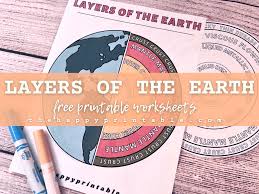 layers of the earth worksheets the