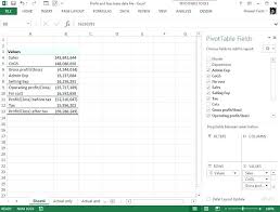 Profit And Loss Variance 1 Statement Excel Template 2007