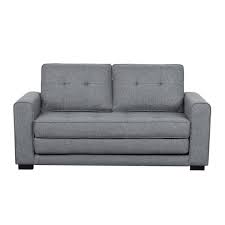 Us Pride Furniture Bray 58 In Light Gray Linen 2 Seater Twin Sleeper Sofa Bed With Removable Cushions Light Grey