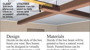 Install A Lightweight Box Beam On Ceiling