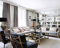 elegant living room in black gray
