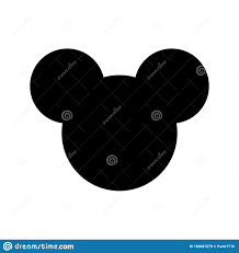 Black Mouse Ears Icon - Vector Stock Illustration - Illustration of little,  party: 180687279