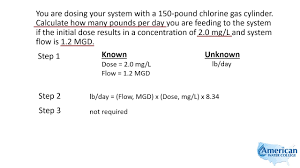 chlorine dosage pounds per day