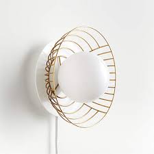 White Linework Metal Wall Sconce