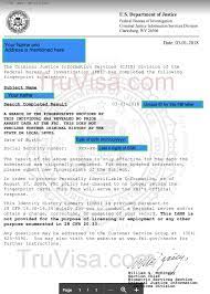 sle fbi police verification letter