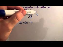 Solving Equations With Letters On Both