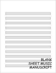 Blank Sheet Music Manuscript Music Sheet Music Manuscript