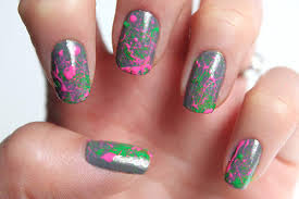 manicure monday splatter nails with
